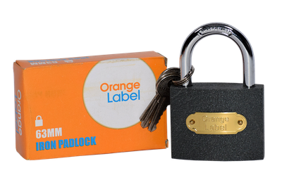 Orange Label Iron Padlock Box Pack