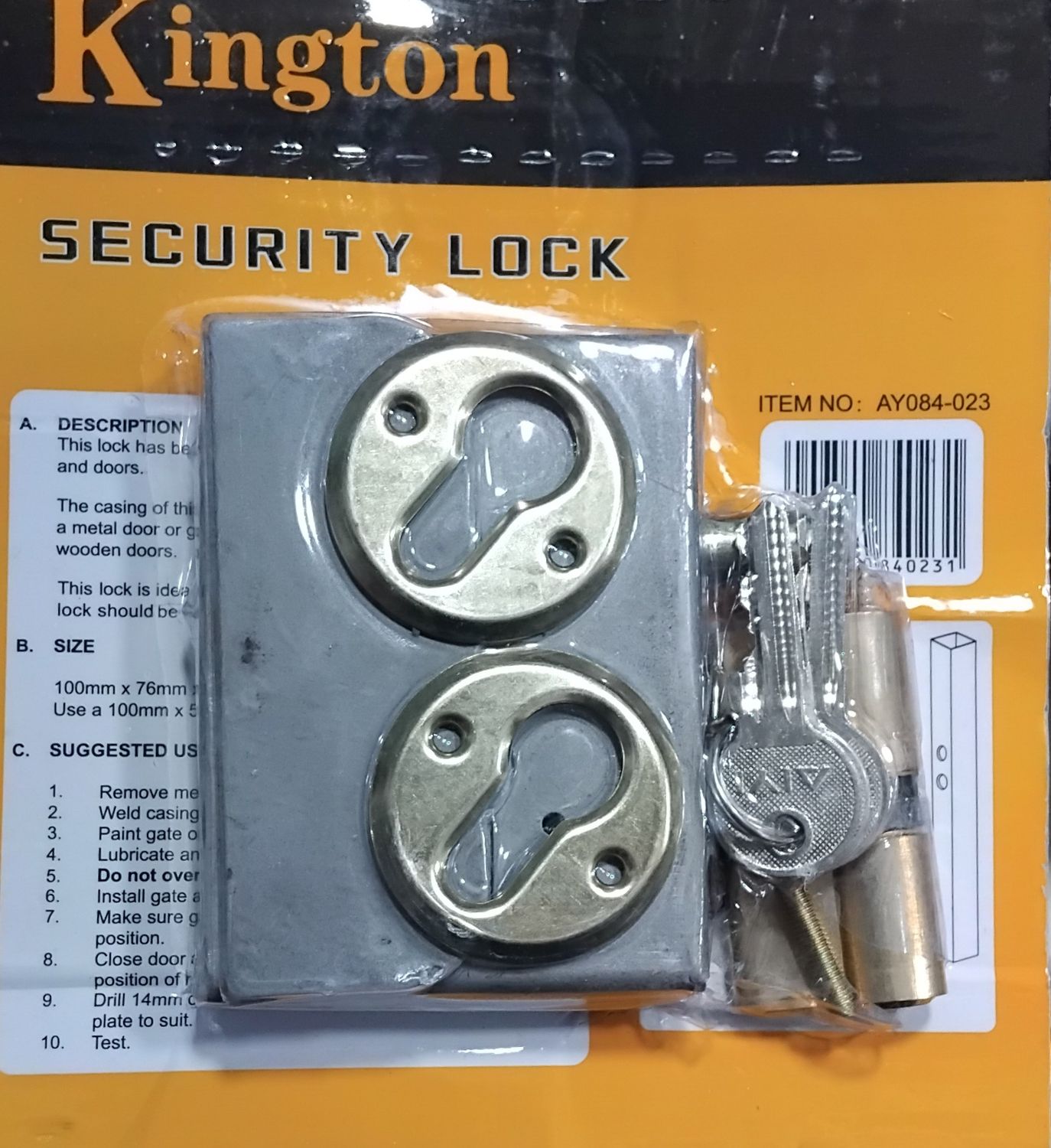 Kington Security Lock