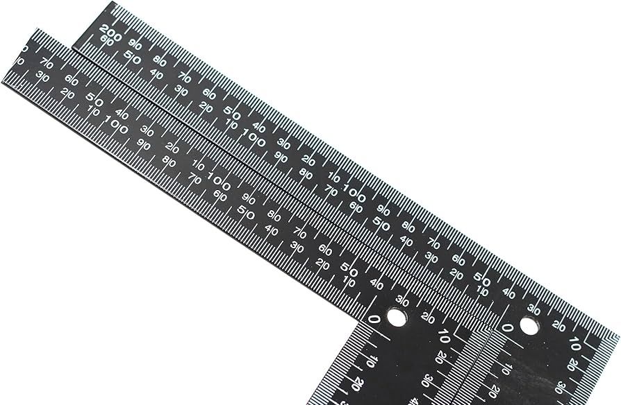 L Square Black Ruler