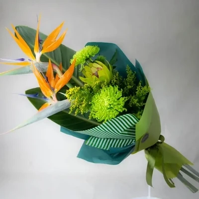 Mix bouquet with Strelitzia