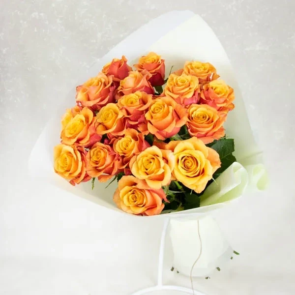Orange roses - mono bouquet
