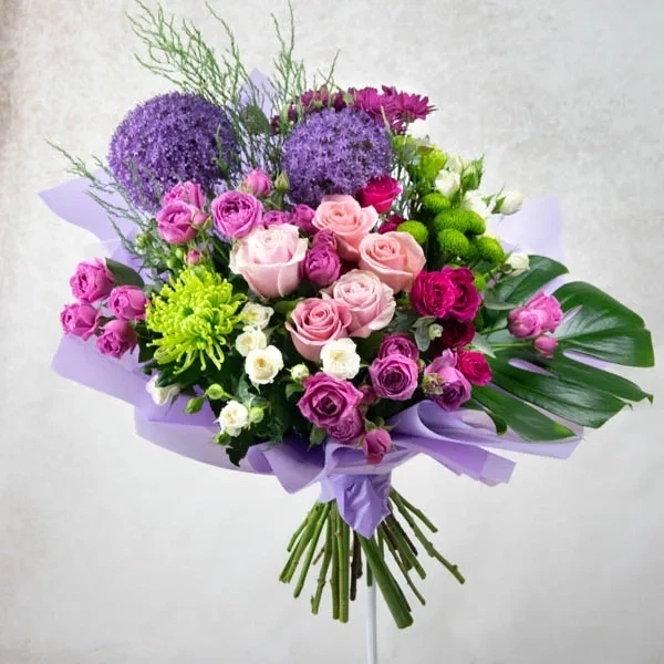 Wide bouquet in Purple colors