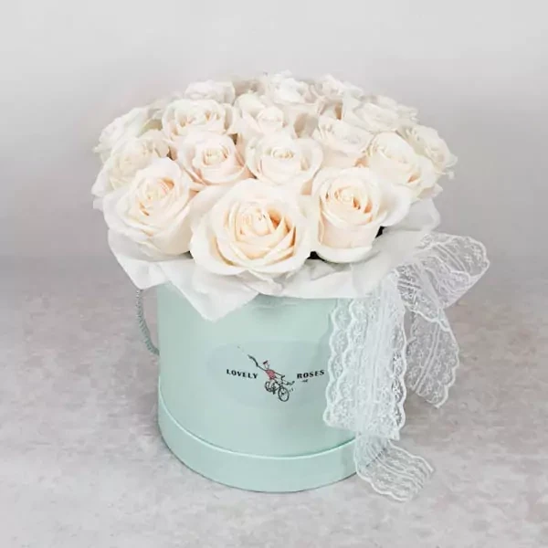 Arrangement with white roses
