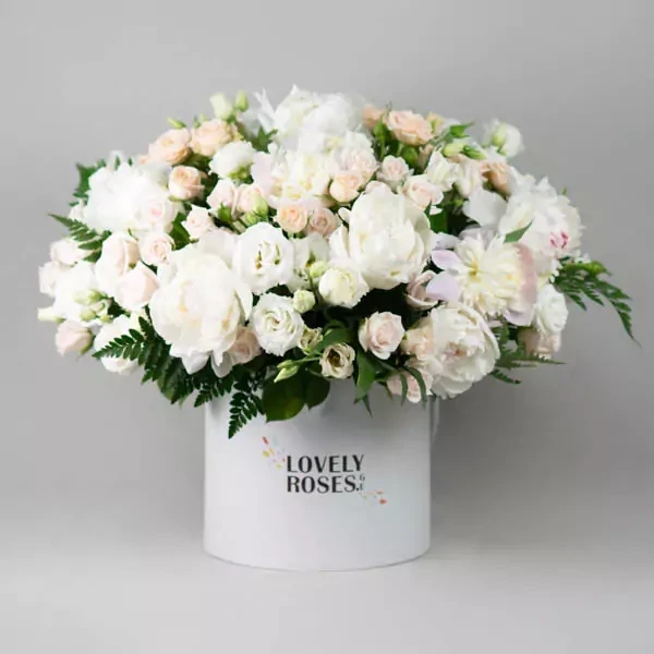 Arrangement with white peonies

