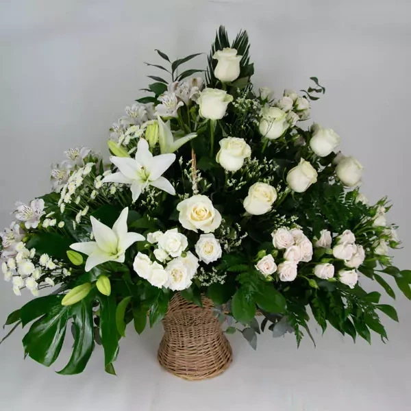 Composition with Lilies and white roses
