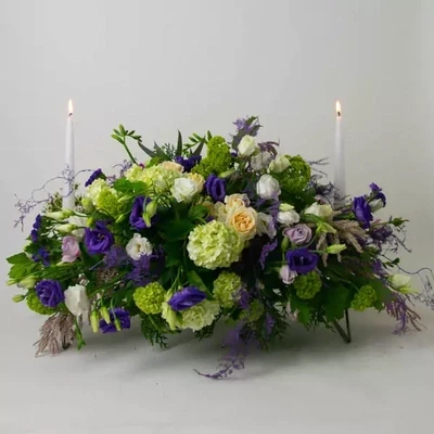 Wedding flowers arrangements with candles №1