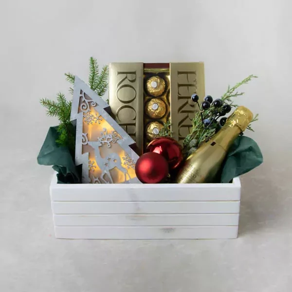 Gift box with Bottega champagne