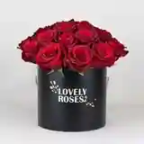 Roses in a black round box ( 25 roses)