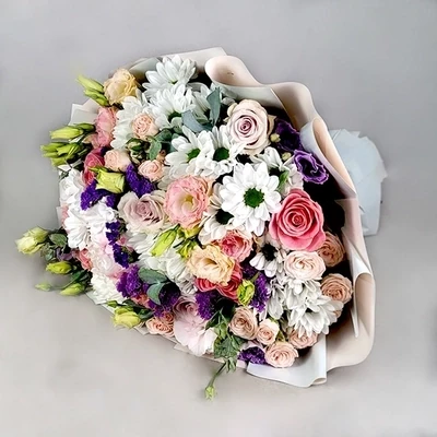 Colorful bouquet with mixed flowers