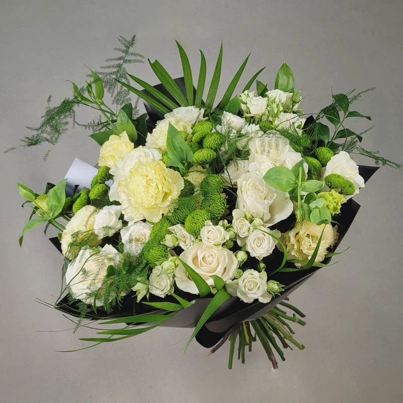 Funeral bouquet with White Roses