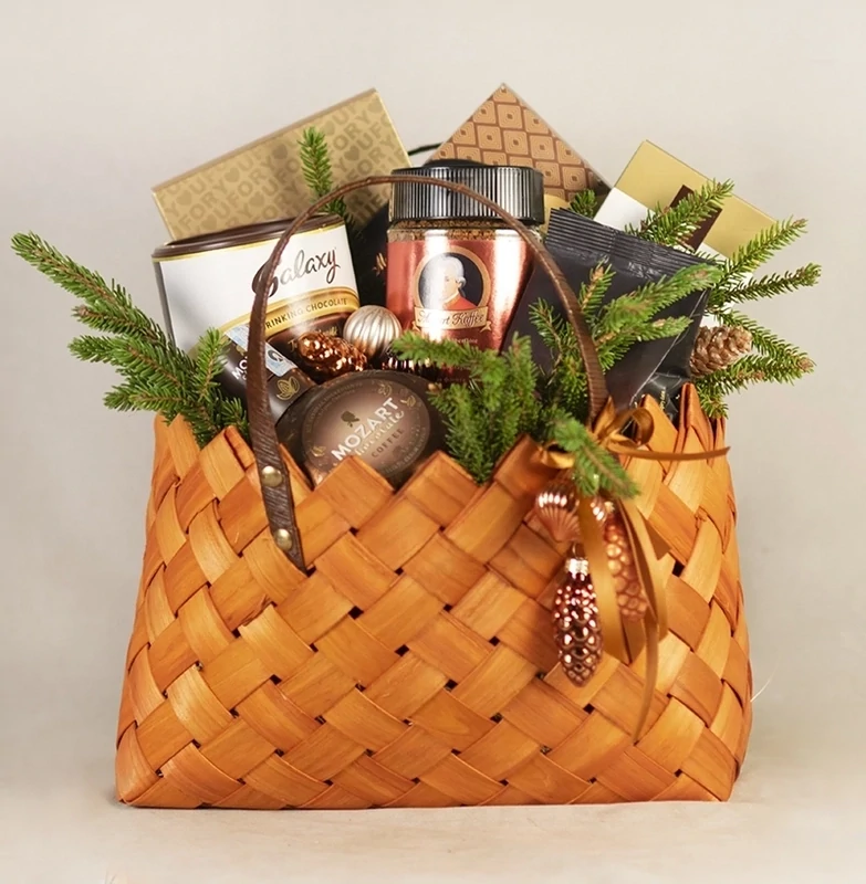Basket with coffee
