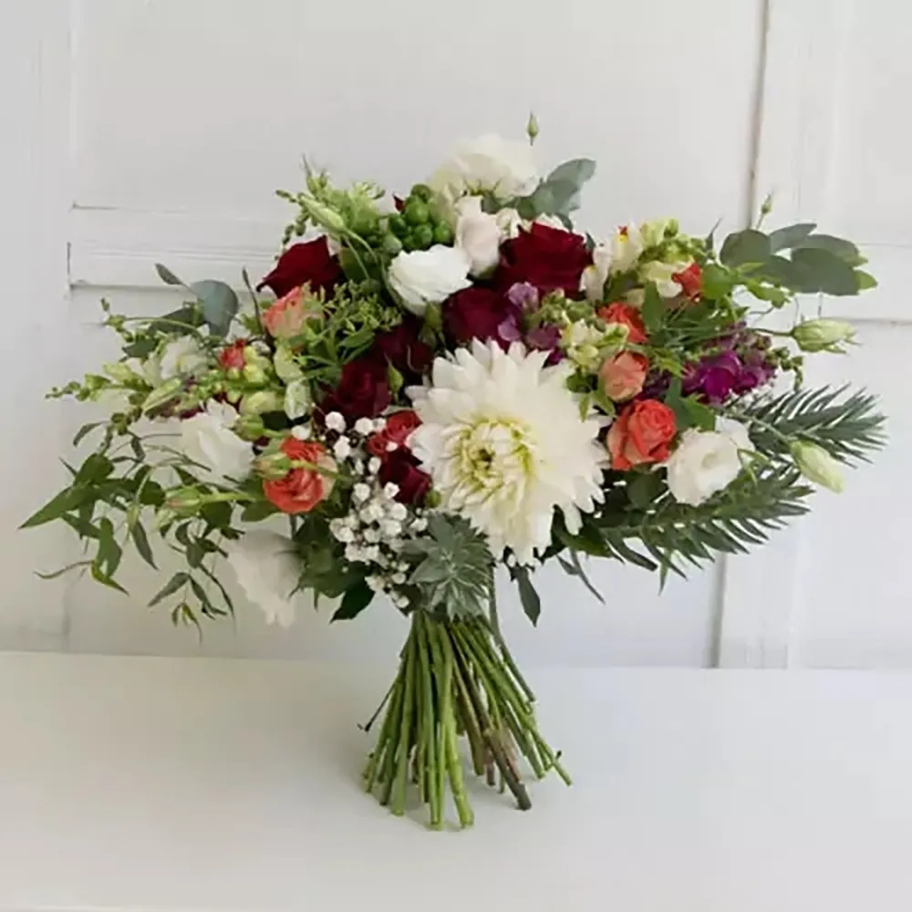 Wide wedding bouquet