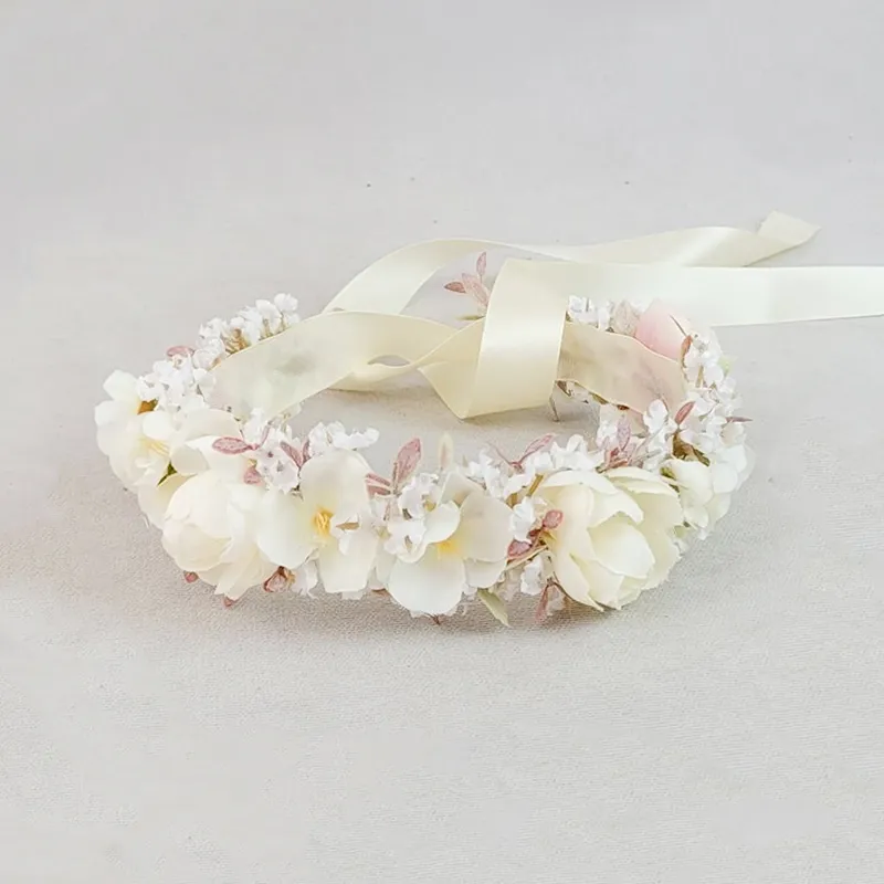 A crown of artificial flowers