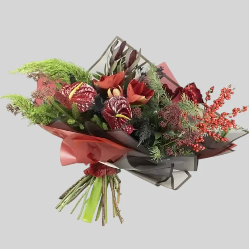Bouquet in red colors