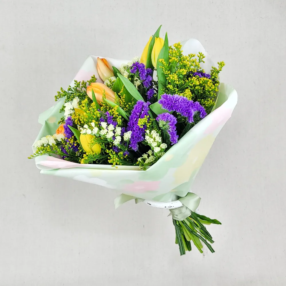 A colorful bouquet of wildflowers