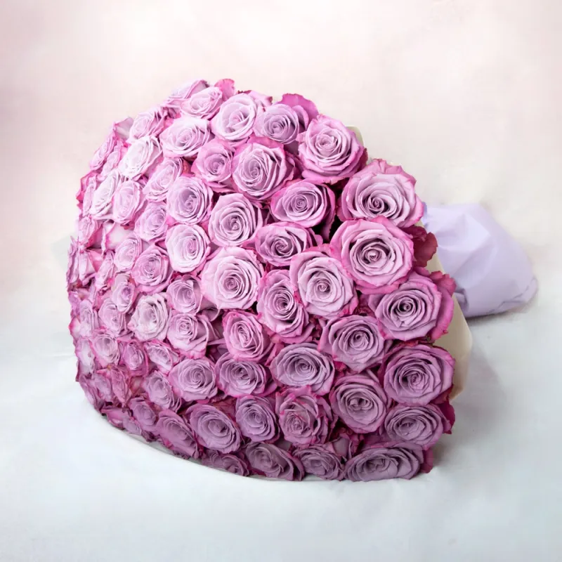 Bouquet of purple roses (100 pcs)