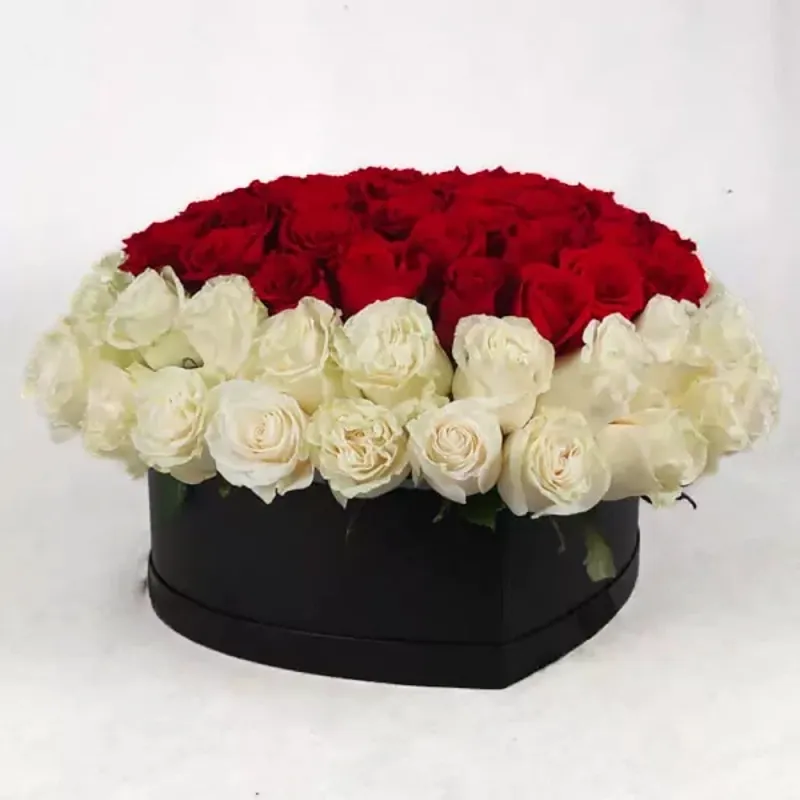 Heart with roses in the box