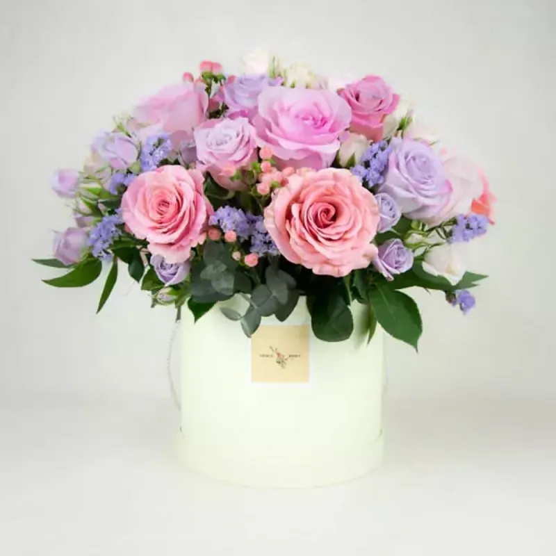 Composition in pink and violet colors