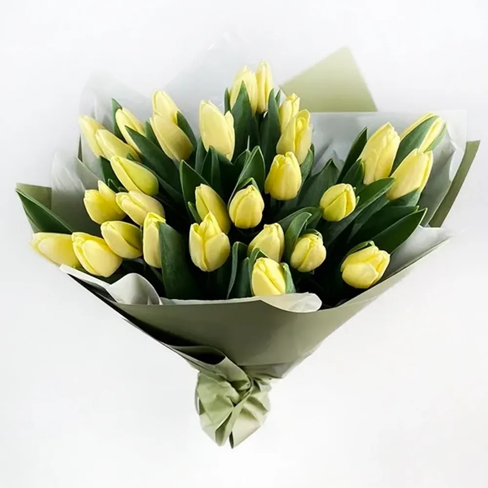 Lemon tulips bouquet (30)