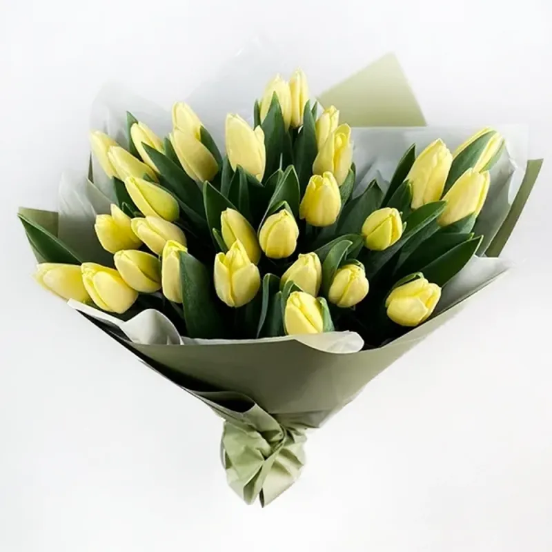 Lemon tulips bouquet (30)