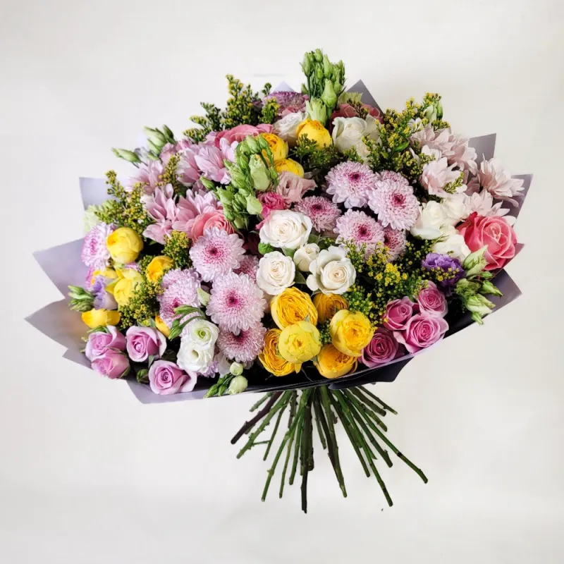 Colorful bouquet with mixed flowers