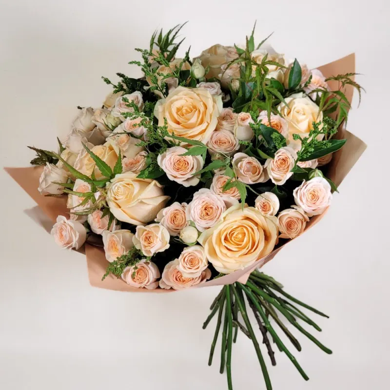 Bouquet with Cream Roses