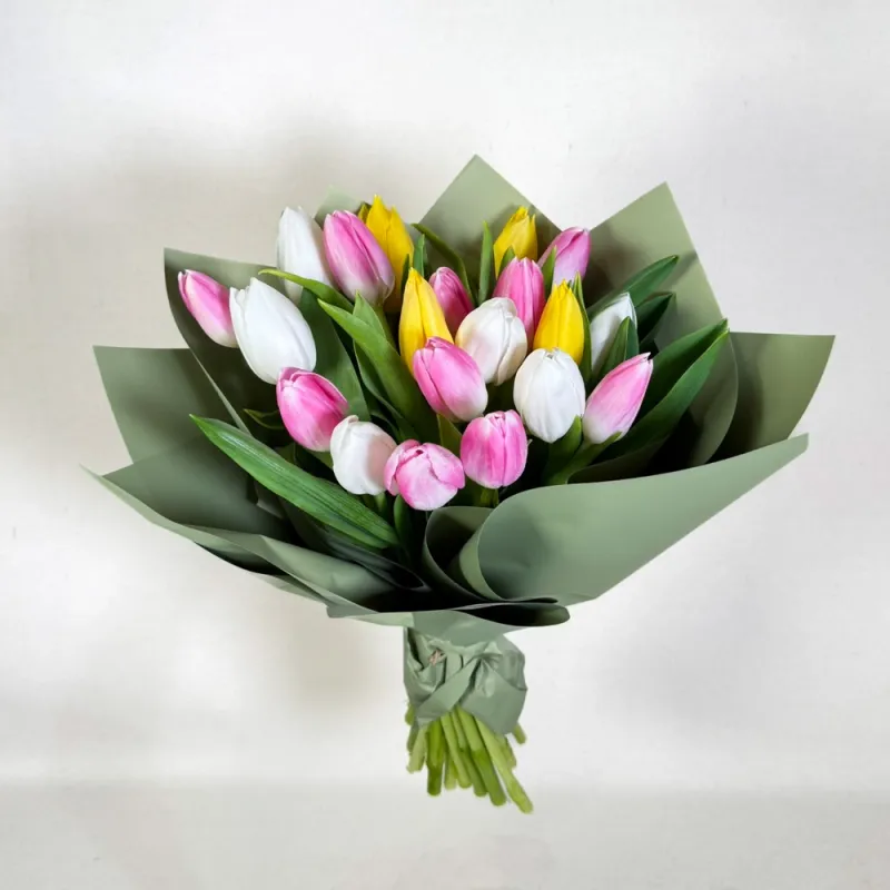 Bouquet of colorful tulips (20 pcs)