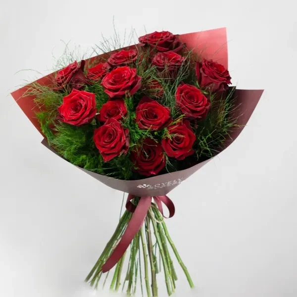 Bouquet of 15 red roses