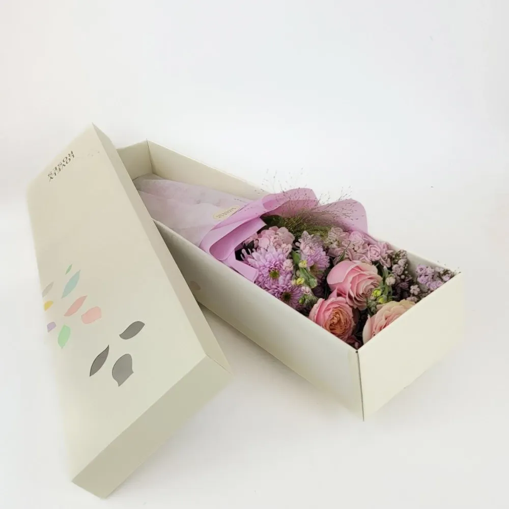 Bouquet "Pink Elegance" in a long box B4