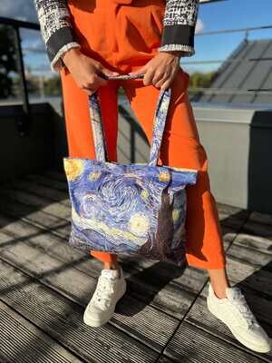 Van Gogh Starry Night horizontal tote bag
