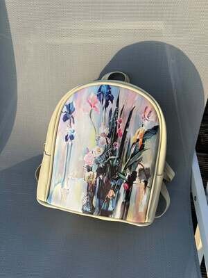 Feminine Pastel Floral shoulder travel backpack