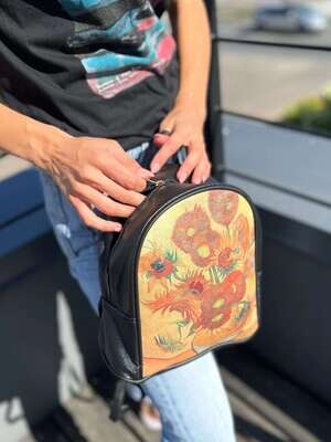 Vincent Van Gogh Sunflowers shoulder travel backpack
