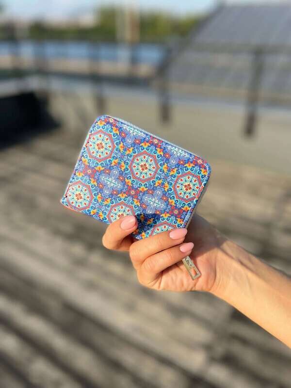 Portugal Azulejos small purse with coin and card slots