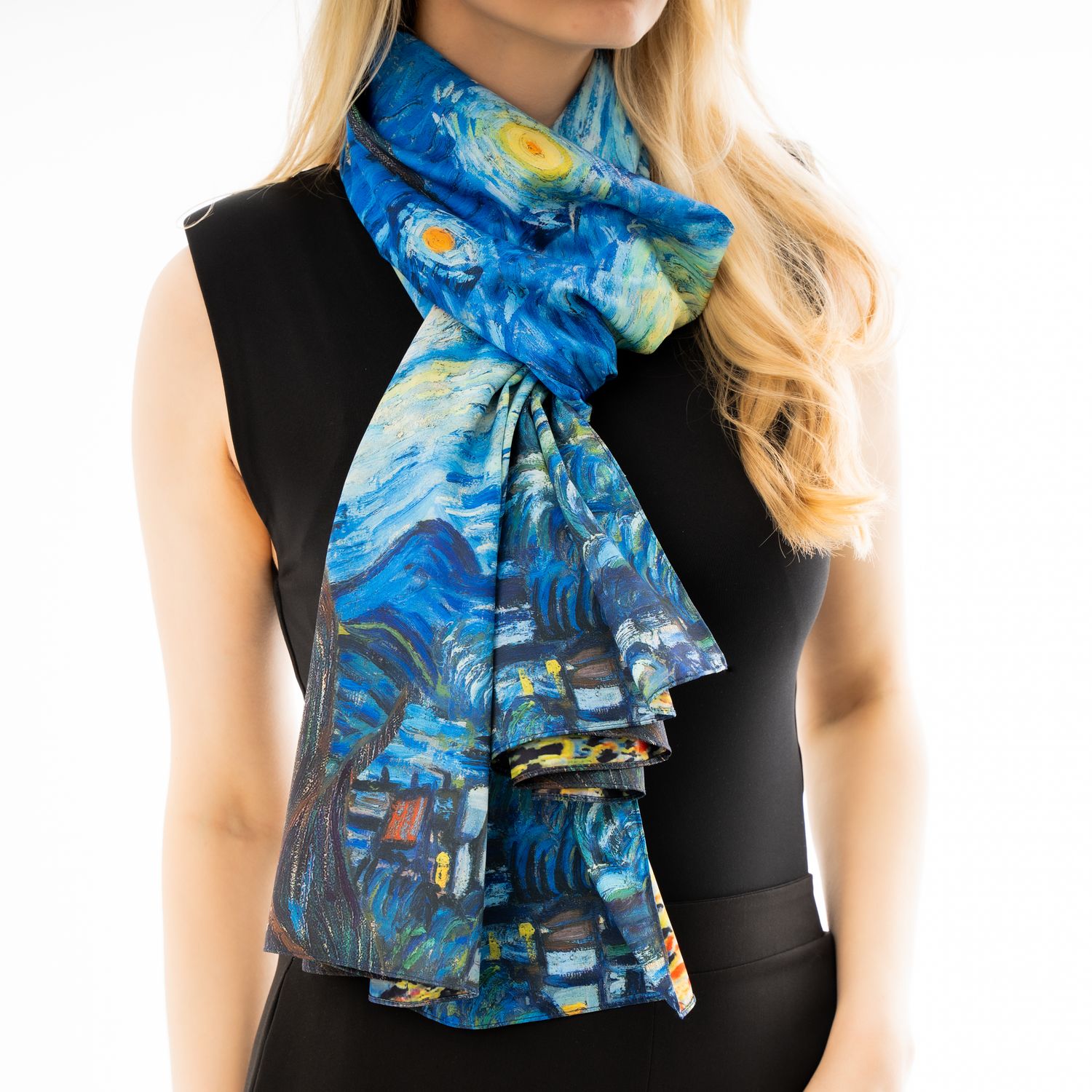 Double-sided Starry Night scarf