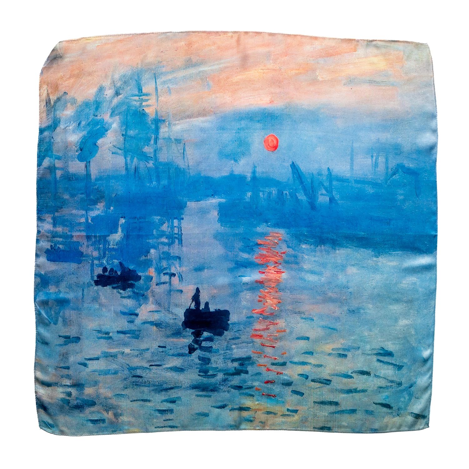 Square Monet scarf Sunrise Impression