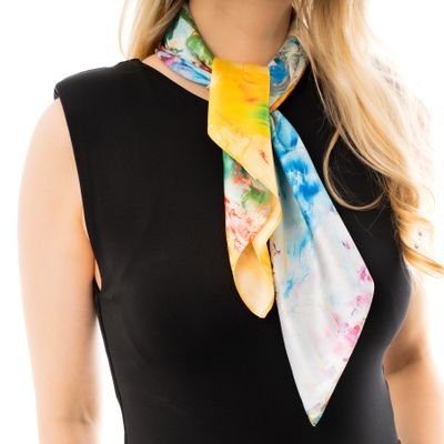 Square Ballabene scarf Bouquet of flowers
