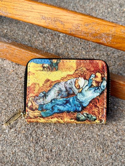 Vincent Van Gogh Noon - Rest from Work small leather wallet