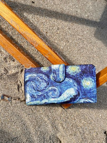 V. Van Gogh Starry Night large wallet with card and coin slots