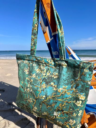 Vincent van Gogh Almond Blossom horizontal tote shopper bag