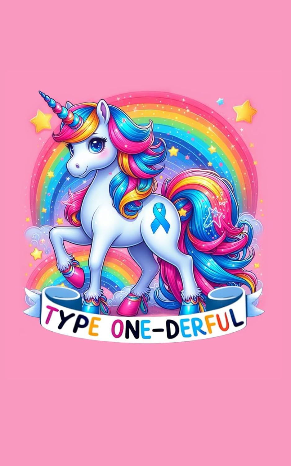Unicorn Type One-Derful Diabetic Logbook - 1 Year