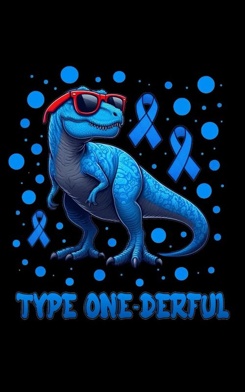 Dinosaur Type One-Derful Diabetic Logbook - 1 Year
