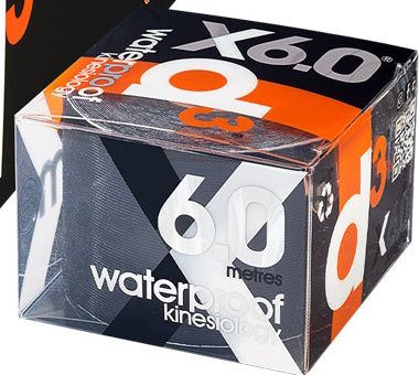 D3 Xtreme  X6.0 Waterproof Kinesiology Tape - Black