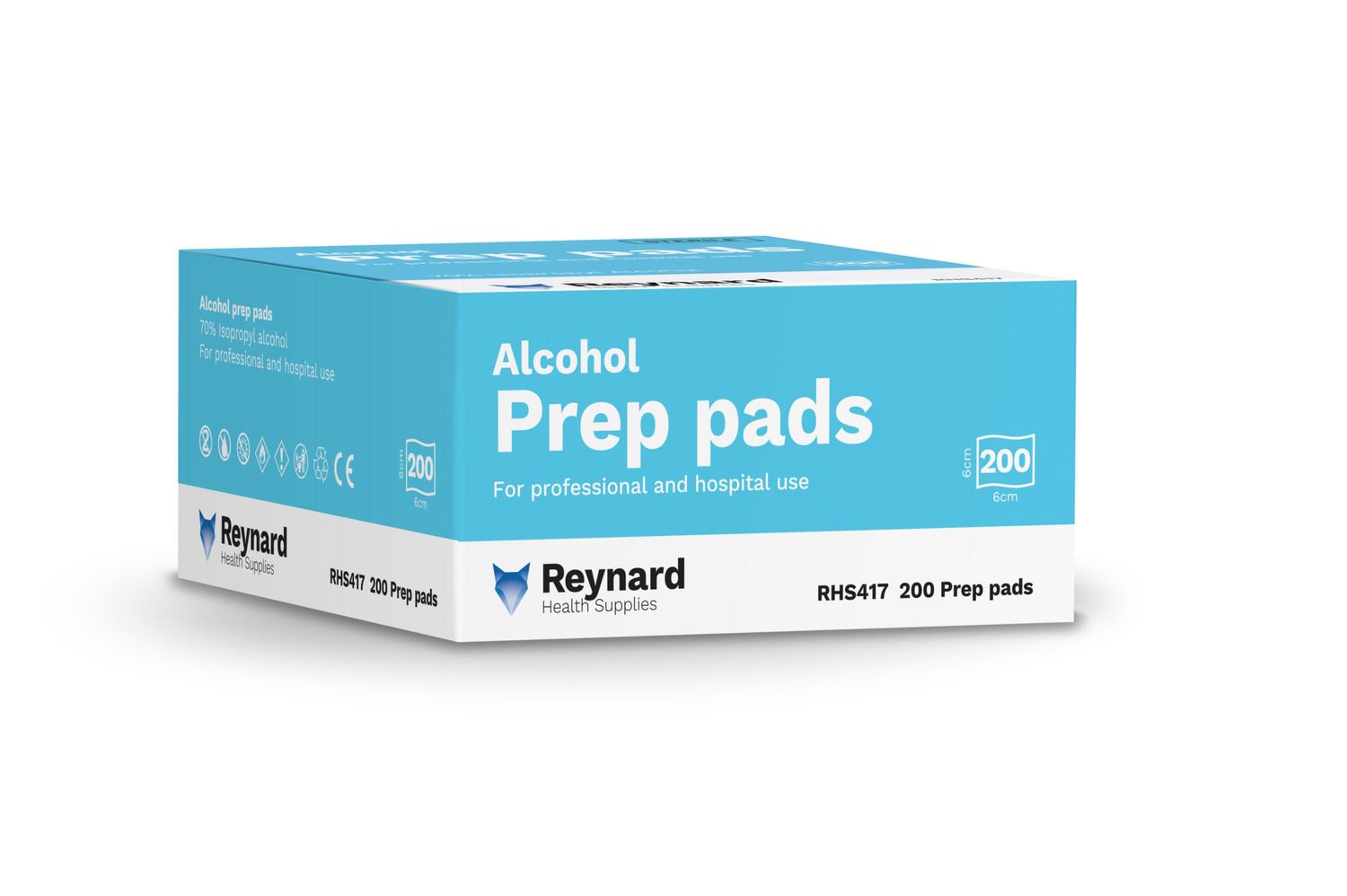 Alcohol Prep Pads - BOX of 200 Alcohol Prep Pads - BOX of 200