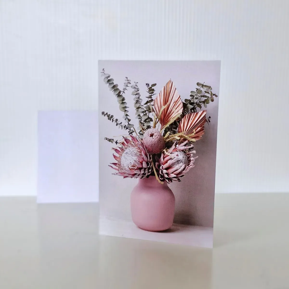 Greeting card with a timeless floral design, available to add to dried flower orders with a handwritten message.