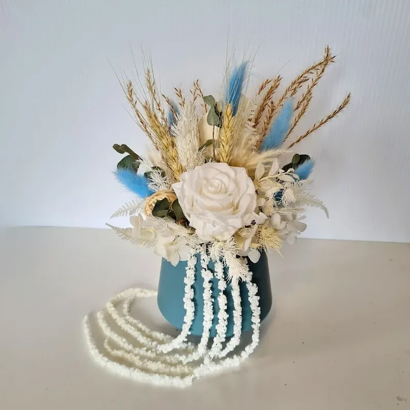 Sky | Dried Floral Arrangement in Blue &amp; White Tones