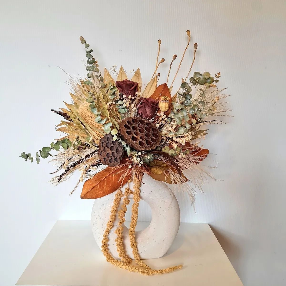 Glam | Dried Flower Arrangement in Ceramic Hoop Vase