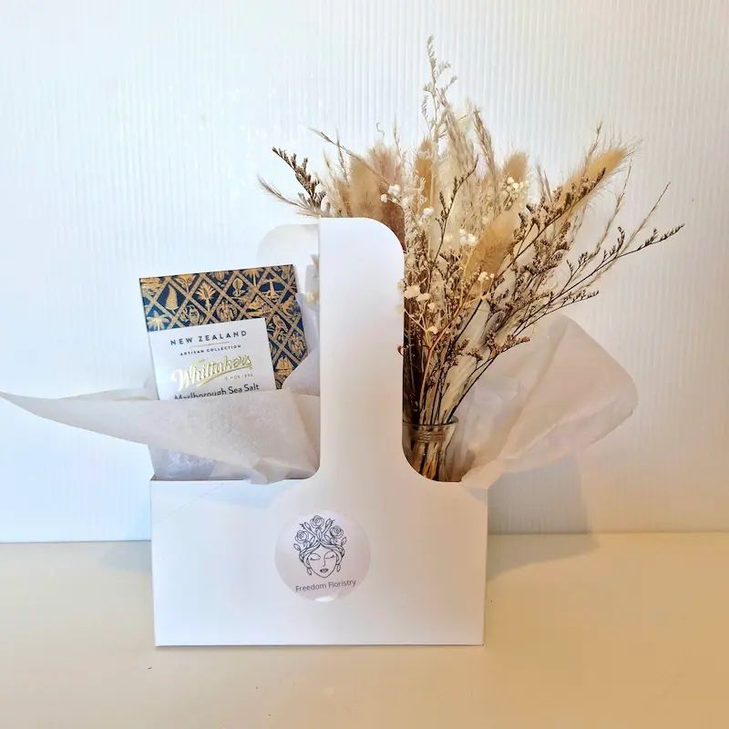 Bloom &amp; Block Gift Set | Dried Flowers &amp; Chocolate Bundle