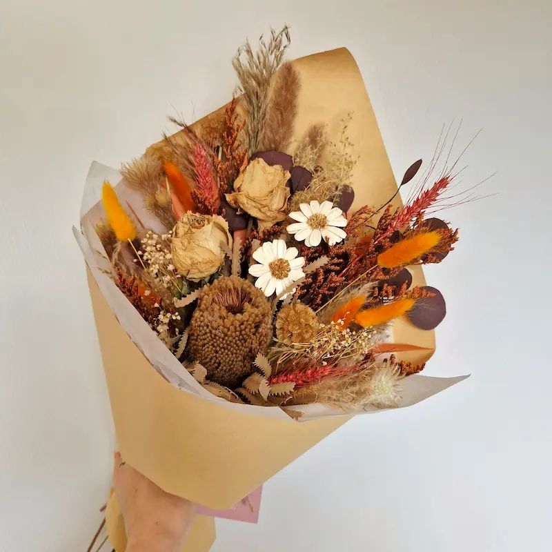 Amber Embrace | Pastel Dried Floral Bouquet