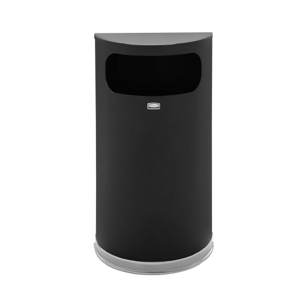 Rubbermaid 9 gal Half Round Container Black