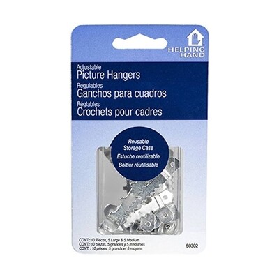 Helping Hand 80-Piece Picture Hanging Kit - Complete Set With Hardware & Storage Case